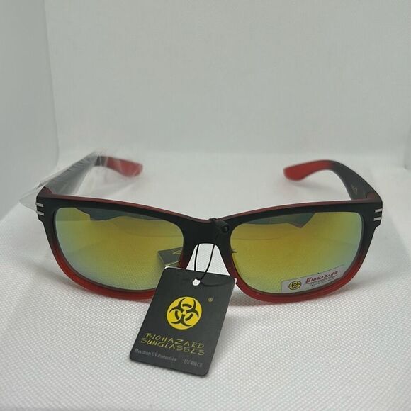 Biohazard Classic Mirrored Mens Sunglasses - Picture 3 of 3